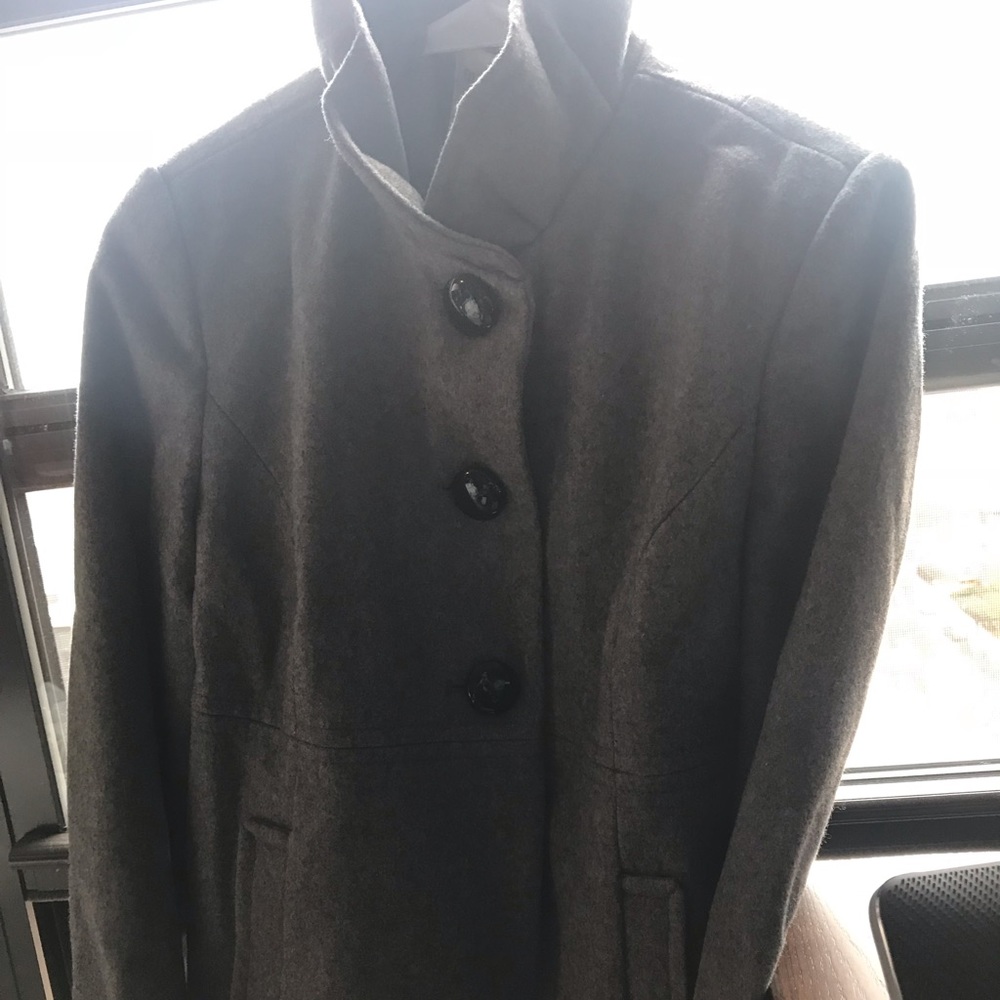 Three button gray peacoat!